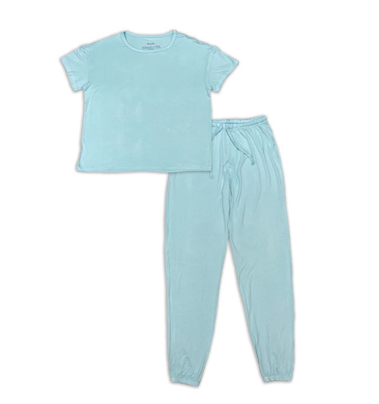 Women's Bamboo Short Sleeve Loungewear Set (Cotton Candy)