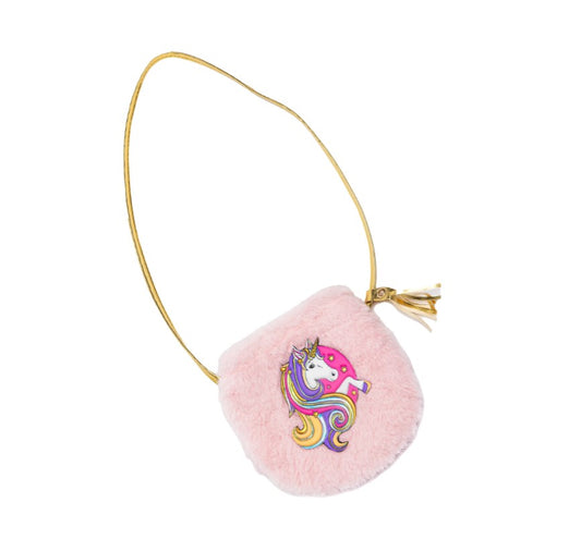 Fluffy Pink Unicorn Purse