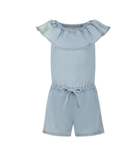 Blue Soft Denim Romper