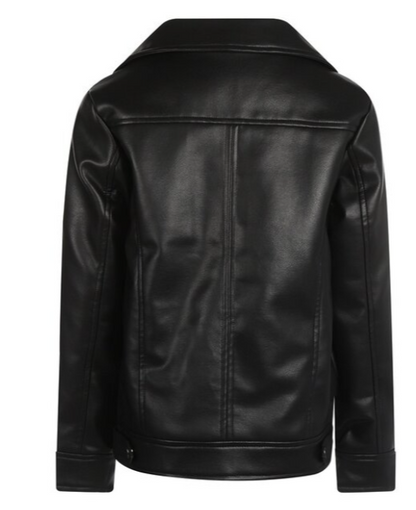 Jet Black Pleather Jacket