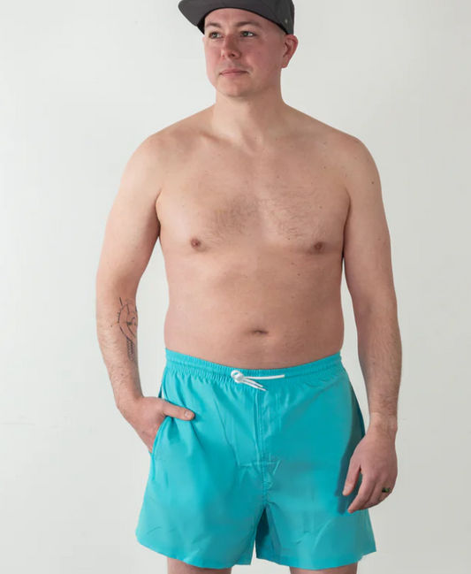 "Brights" Blue Curaco Adult Swim Trunks