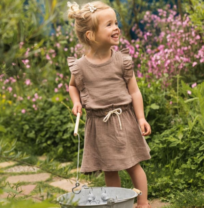 Light Brown Muslin Dress