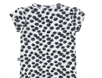 Navy Polka Dot Sleeve T-Shirt