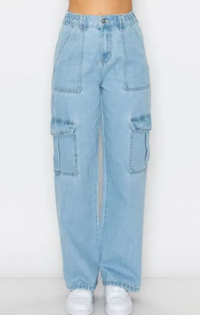 Skater Denim Cargo Pants