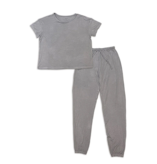 Women's Bamboo Short Sleeve Loungewear Set (Pigeon)