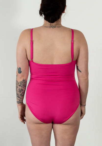 "Brights" Hot Pink Ribbed One Piece