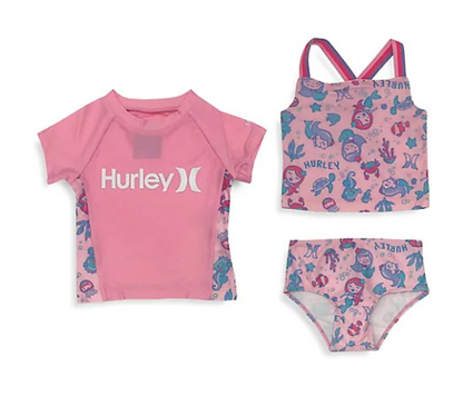 Hurley Girl's 3pc Swim Set