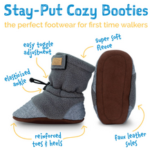 Load image into Gallery viewer, Adjustable Stay Put Cozy Booties- Black
