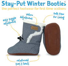 Load image into Gallery viewer, Stay Put Winter Booties- Black
