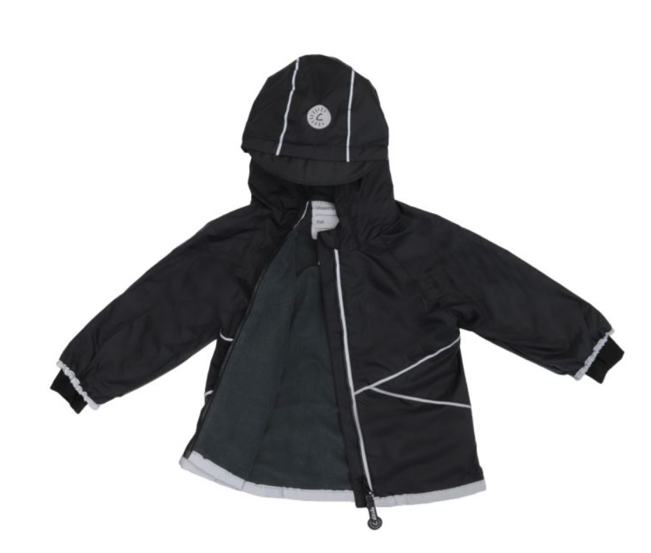 CaliKids Lined Mid SeaSon Shell (Black)