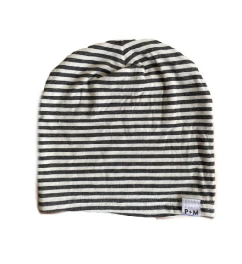 The Charcoal Stripe Infant Beanie