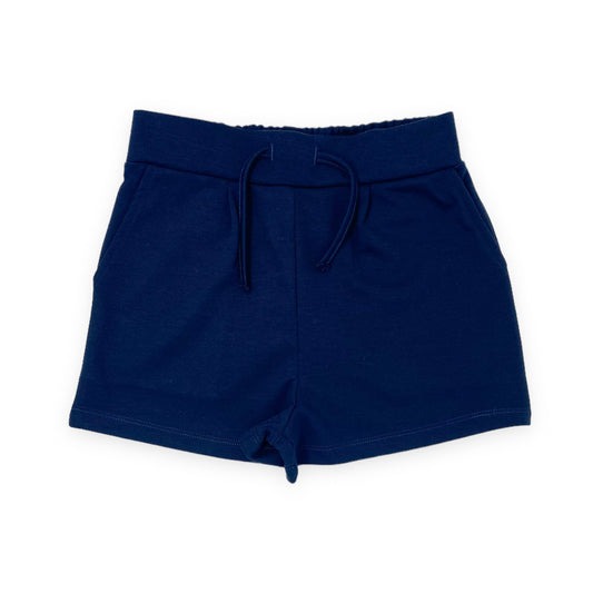 Navy Elastic Waist Short