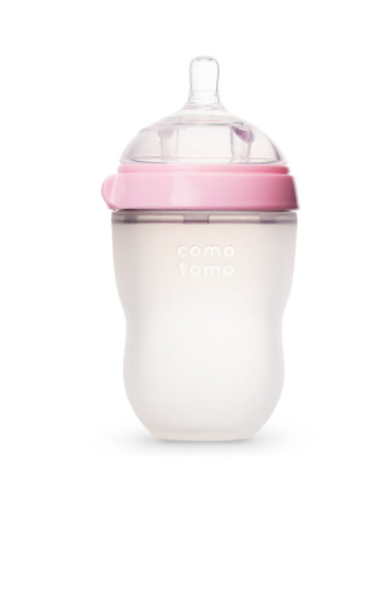 Como Tomo Soft Hygienic Silicone Baby Bottle Pink