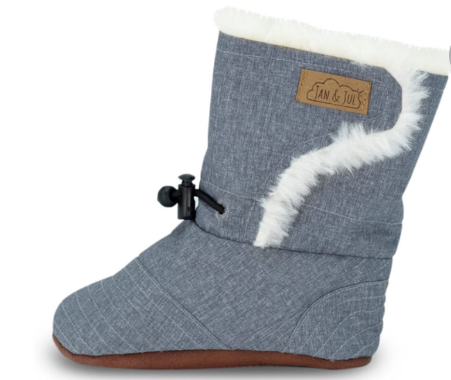 Stay Put Winter Booties- Heather Grey