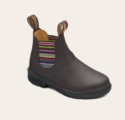 Children's Blundstone #1413 Brown Striped Elastic